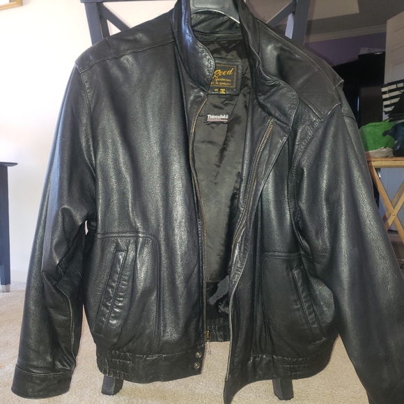 reed leather bomber jacket